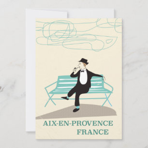 Save The Date Affiche de voyage Aix-en-Provence France