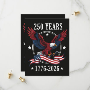 Save The Date Aigle Et Drapeau 250 Ans 1776-2026 250ème