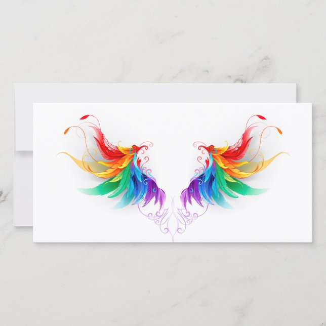 Save The Date Ailes fluffy arc-en-ciel (Devant)