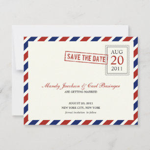 Save The Date Air Mail Enregistrer La Date Annonce