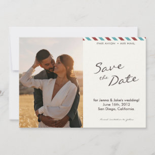 Save the Date Airmail Letter