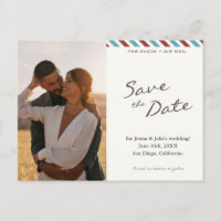 Save the Date Airmail Letter