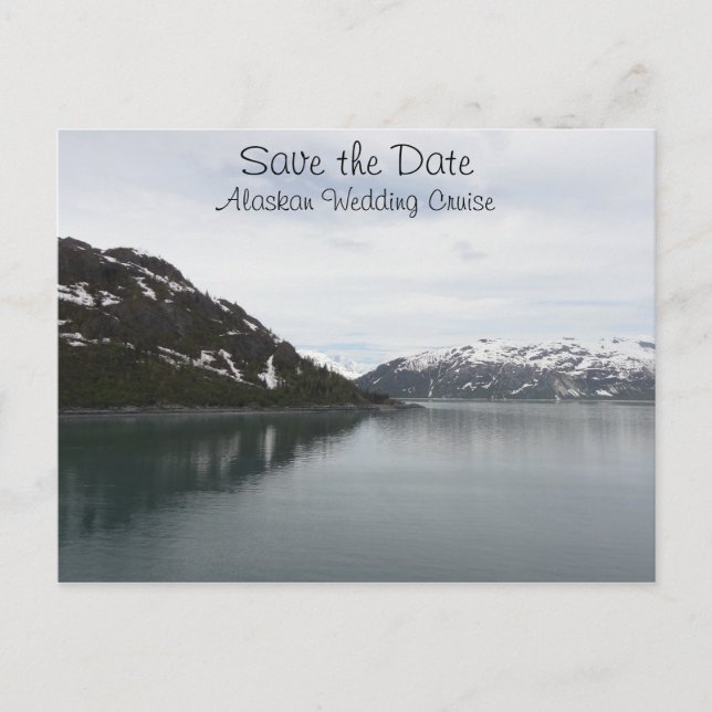 Save the Date Alaskan Cruise Announcement Postcard (Front)