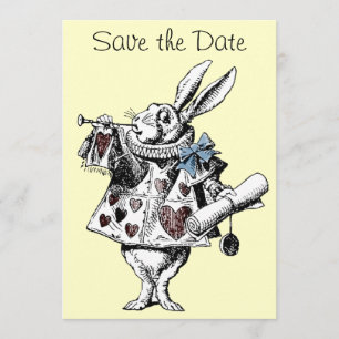 Save The Date Alice au pays des merveilles Lapin Enregistrer la 