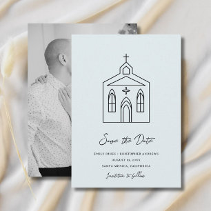 Save The Date Aller à la Chapelle Photo de Mariage
