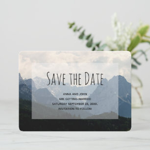 Save The Date Alpine Mountains Nature Mariage campagnard photo