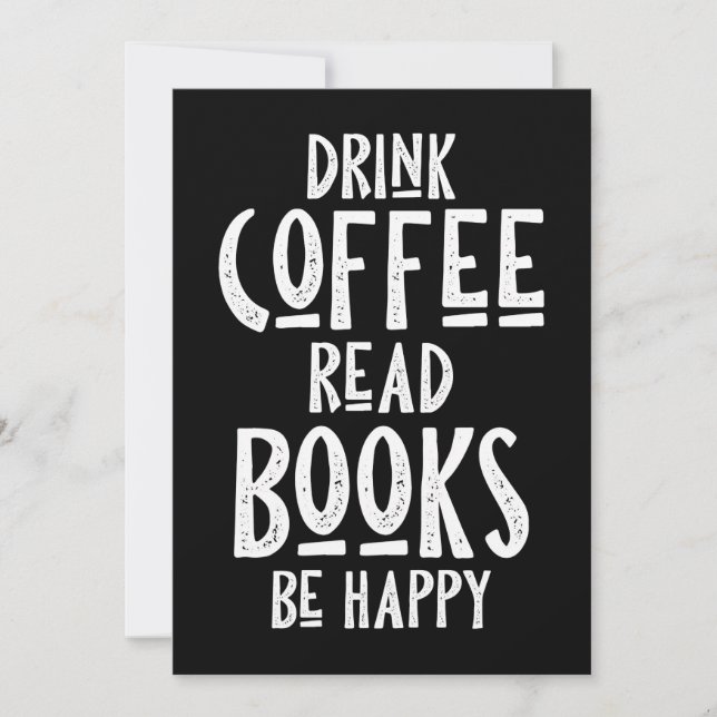 Save The Date Amateur De Café Boire Café Lire Livres Soyez Heure (Devant)
