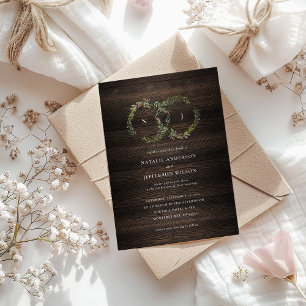 Save The Date Ambiance rustique fleurie couronne mariage