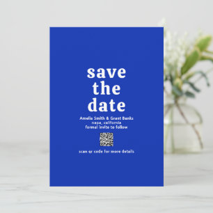 Save The Date Amelia Royal Blue Mariage moderne
