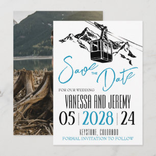 Save The Date Amour de montagne Turquoise