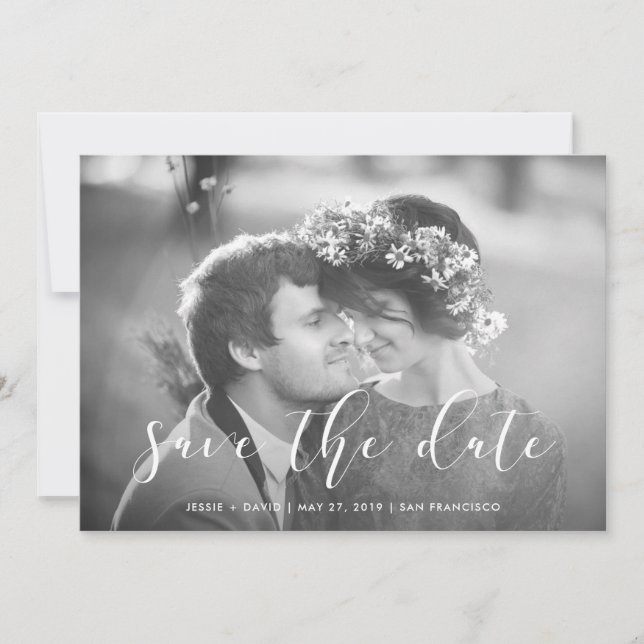 Save The Date Amour délicat | Photo Enregistrer la date (Devant)