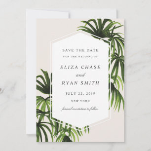 Save The Date Amour/économies tropicaux la date