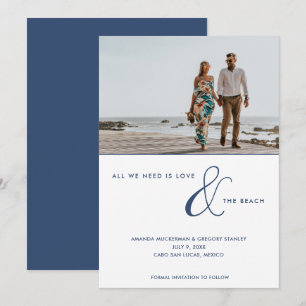 Save The Date Amour et la Photo de Plage Mariage sur la Plage