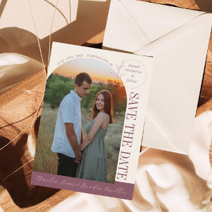 Save The Date Amour éternel   Arche profonde de Mauve  