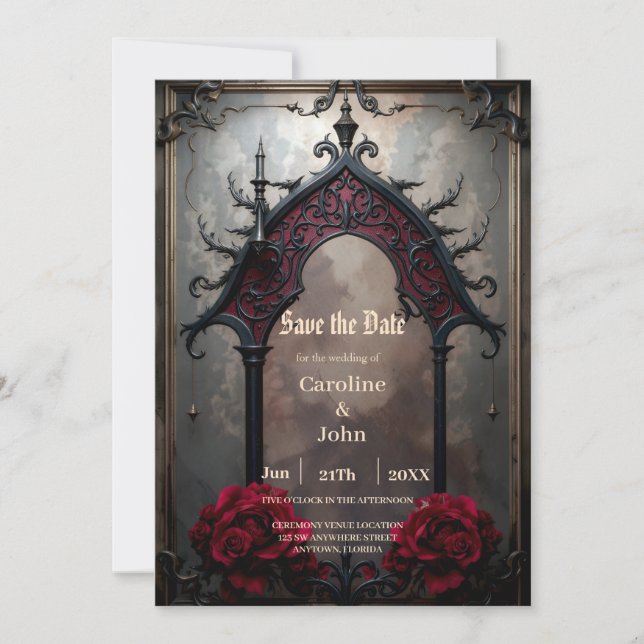 Save The Date Amour Éternel Gothique  (Devant)