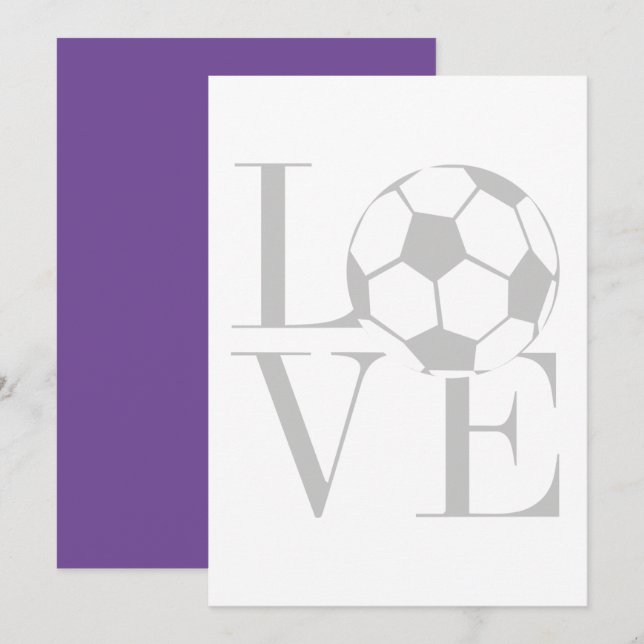 Save The Date amour football gris sauver les dates (Devant / Derrière)