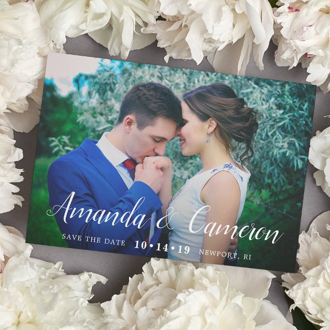 Save The Date Amour intemporel | Photo Enregistrer la date (Créateur téléchargé)