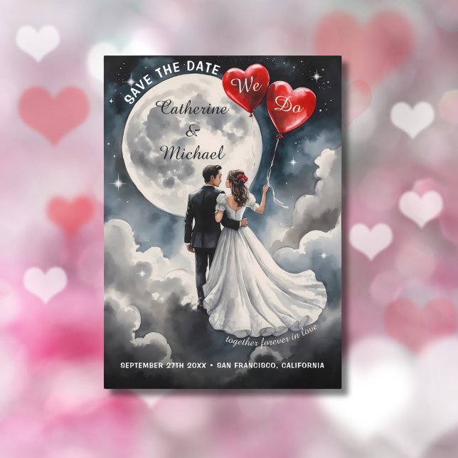 Save The Date Amour romantique sur Cloud Neuf Mariage Fairytale (Créateur téléchargé)