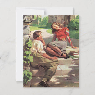 Save The Date Amour Vintage Douceurs de Lycée Enregistrez la Dat