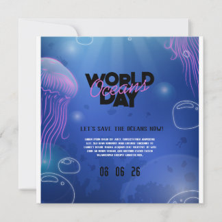 Save The Date Amusants Neon Glow Blue Green Pool Party Boys Anni