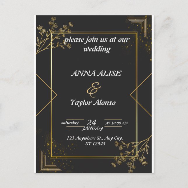SAVE THE DATE AN INVITATION TO LOVE POSTCARD (Front)