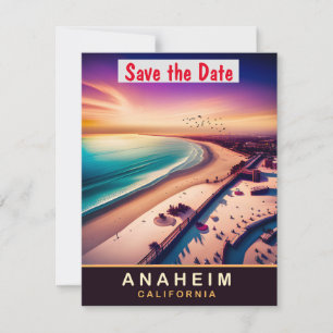 Save The Date Anaheim, Californie, Travel Postcard,
