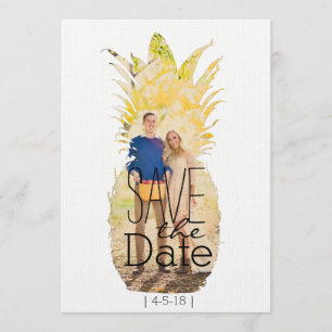 Save The Date Ananas Moderne Enregistrer La Date   Mariage tropi