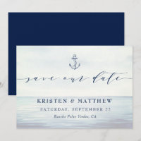 Ancre nautique Aquarelle Océan scène