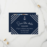Ancre nautique Beach Wedding Enregistrer la date