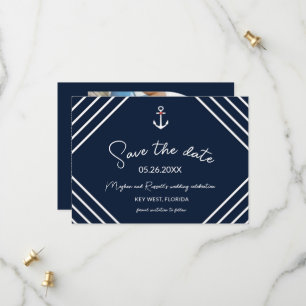 Save The Date Ancre nautique Beach Wedding Enregistrer la date