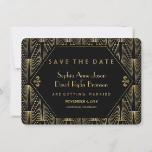 Save The Date Années 2000 Grandes Portes Art Déco Enregistrer La