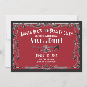 Save The Date Années 20 Années 20 Mariage de trompette Enregistr