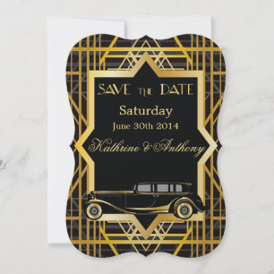 Save The Date Années folles Gatsby Style Enregistrer la date