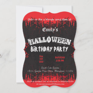 Save The Date Anniversaire éffrayant de l'vintage rouge sang