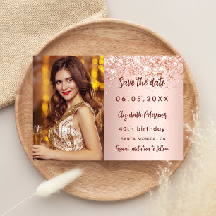 Save The Date Anniversaire rose or blush photo enregistrer la da