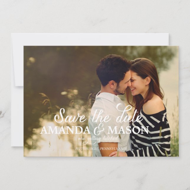 Save The Date Annonce de fiançailles Photo Enregistrer la date M (Devant)