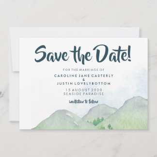 Save The Date Annonce de mariage à retenir la date Montagnes Mys