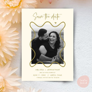 Save The Date Annonce de mariage pour un heureux couple