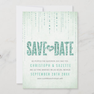Save The Date Annonce de sauvegarde de date avec effet pailleté