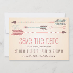 Save The Date Annonce de sauvegarde de date avec flèches tribale