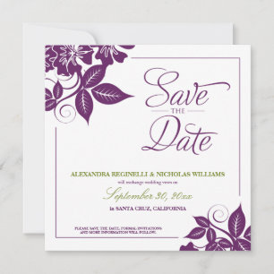 Save The Date Annonce de sauvegarde de date moderne florale (vio
