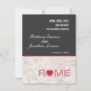 Save The Date Annonce de sauvegarde de date Rome Italie
