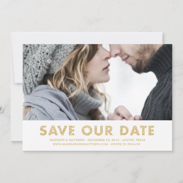 Save The Date Annonce de sauvegarde de date | Shimmer (Devant)