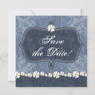 Save The Date Annonce de sauvegarde de date Western Denim n Dais