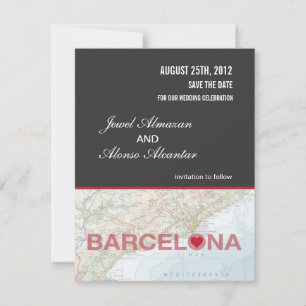 Save The Date Annonce de sauvegarde de la date Barcelone Espagne