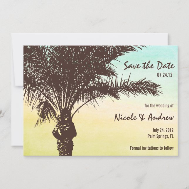 Save The Date Annonce de sauvegarde de la date de mariage au cou (Devant)