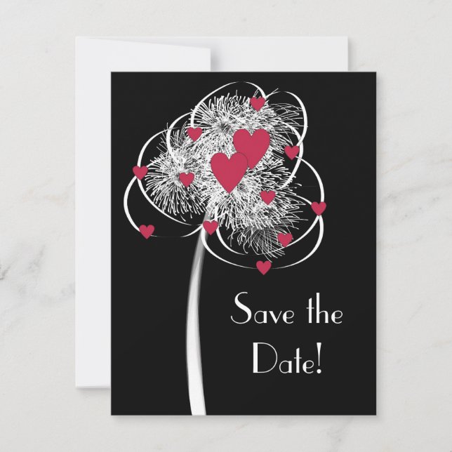 Save The Date Annonce de sauvegarde de l'arbre de feux d'artific (Devant)