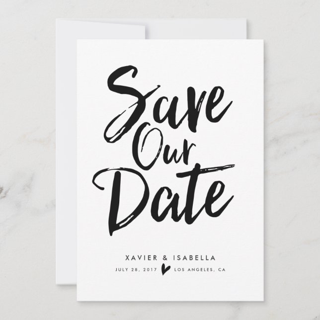 Save The Date Annonce manuscrite de sauvegarde de la date de mar (Devant)