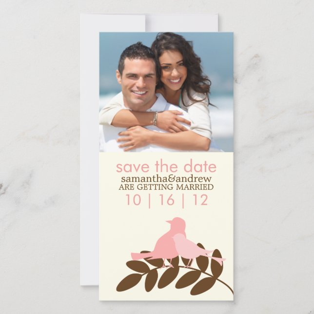Save The Date Annonces de Mariage photo personnalisé Inséparable (Devant)