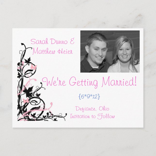 Save the Date Announcement Postcard (Front)